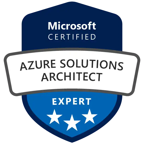 Microsoft Certified: Azure Solutions Architect Expert,Earning the Azure Solutions Architect Expert certification demonstrates subject matter expertise in designing cloud and hybrid solutions that run on Microsoft Azure, including compute, network, storage, monitoring, and security. Candidates have advanced experience and knowledge across IT operations, including networking, virtualization, identity, security, business continuity, disaster recovery, data platforms, and governance.